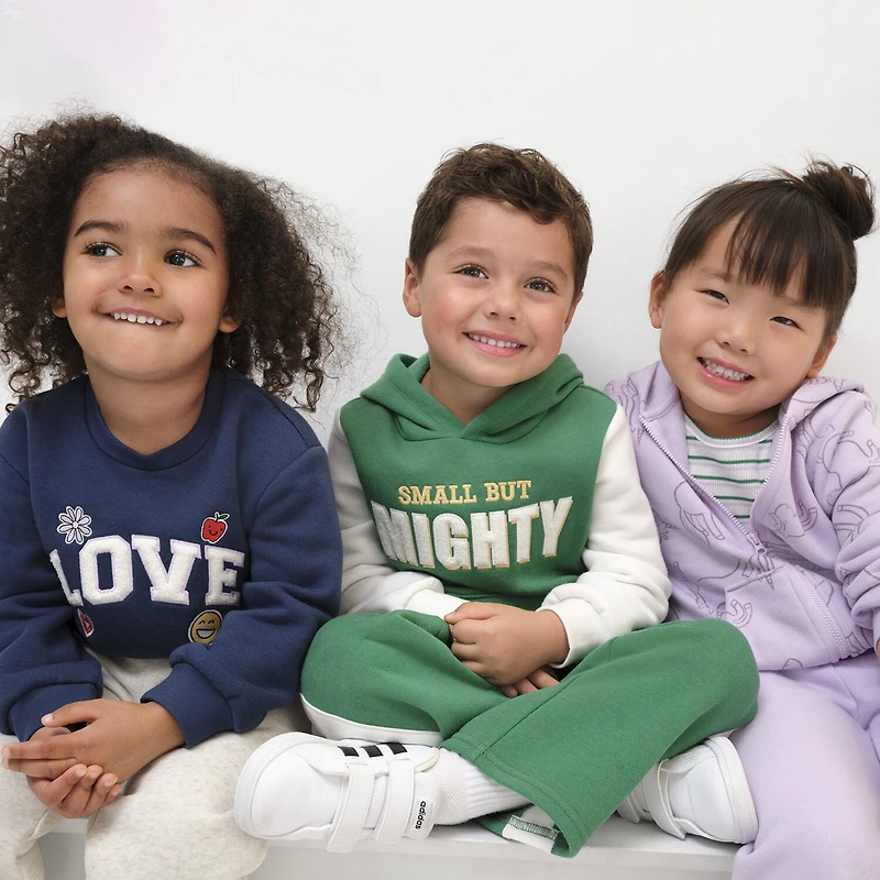 Okie Dokie Toddler & Little Unisex Wide Leg Regular Fit Fleece Pull-On Pant