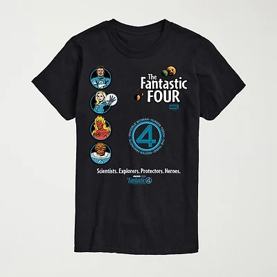 Mens Crew Neck Short Sleeve Regular Fit Marvel Graphic T-Shirt