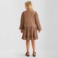 Thereabouts Little & Big Kid Girls Long Sleeve A-Line Dress