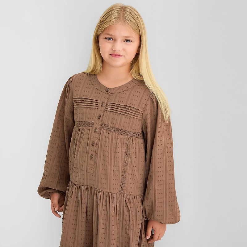 Thereabouts Little & Big Kid Girls Long Sleeve A-Line Dress