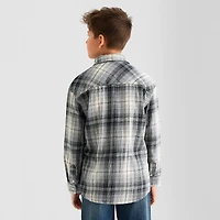 Thereabouts Little & Big Kid Boys Long Sleeve Regular Fit Flannel Shirt