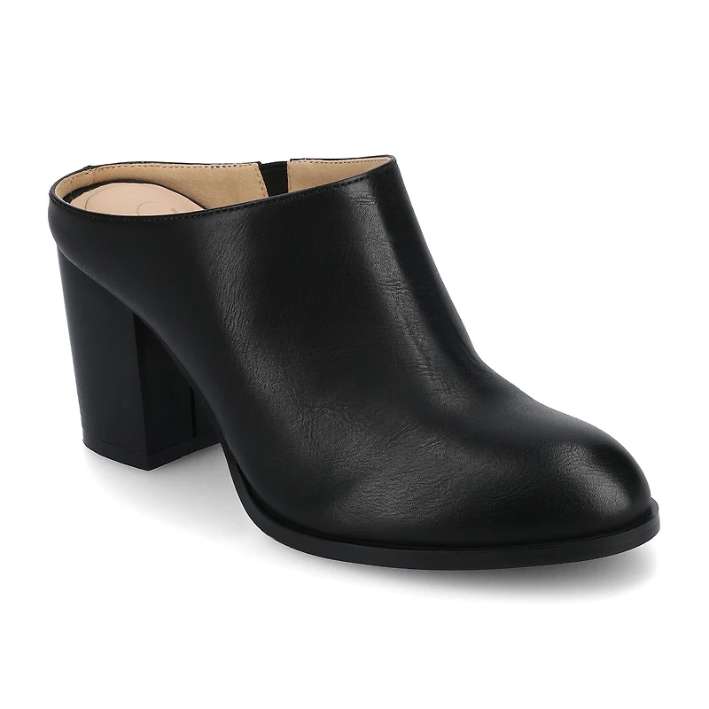 Journee Collection Womens Pointed Closed Toe Stacked Heel Pumps