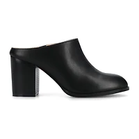Journee Collection Womens Pointed Closed Toe Stacked Heel Pumps
