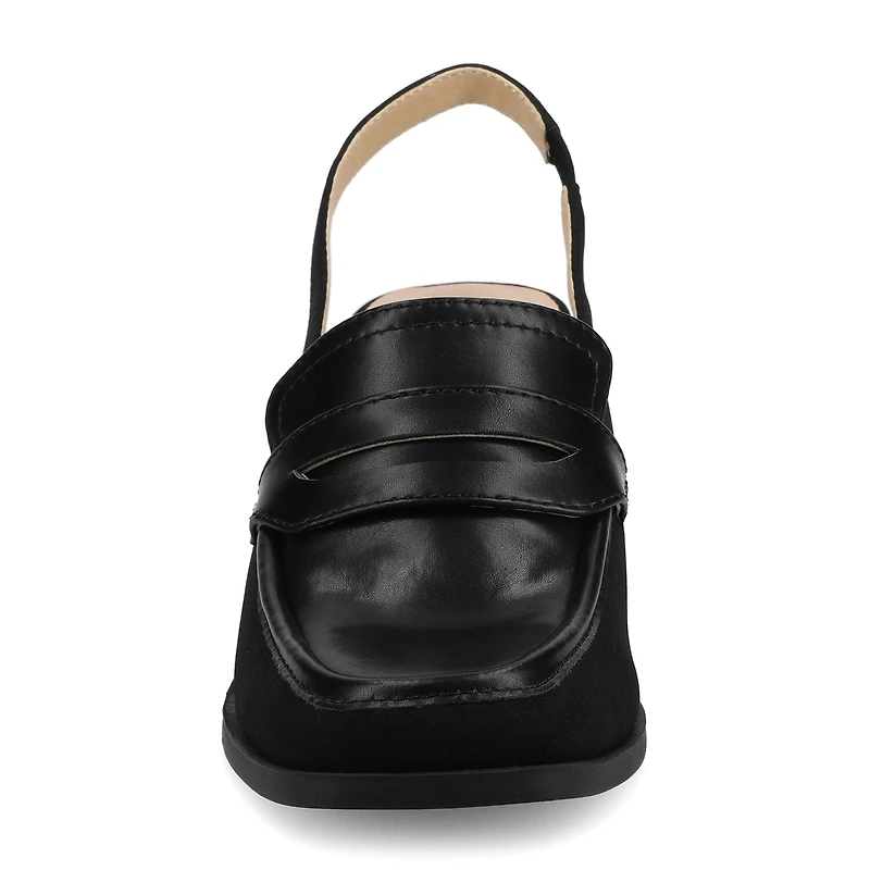 Journee Collection Henrika Womens Square Closed Toe Stacked Heel Pumps