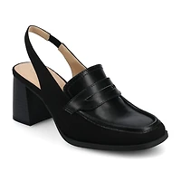 Journee Collection Henrika Womens Square Closed Toe Stacked Heel Pumps
