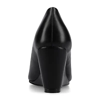 Journee Collection Womens Pointed Closed Toe Wedge Heel Pumps