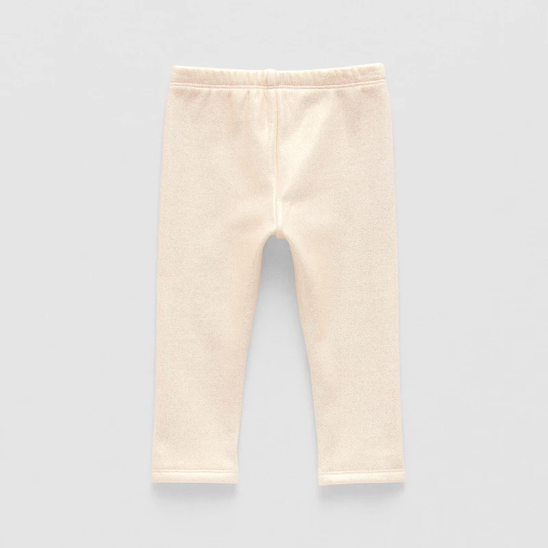 Okie Dokie Shimmer Baby Girls Fleece Skinny Full Length Leggings