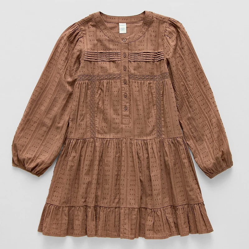 Thereabouts Little & Big Kid Girls Long Sleeve A-Line Dress