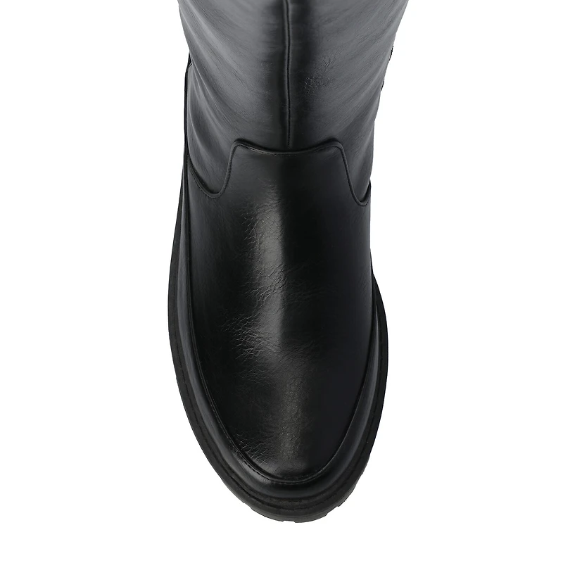 Journee Collection Womens Zemmie-Wc Wide Calf Block Heel Dress Boots