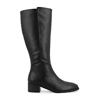 Journee Collection Womens Devri-Xwc Extra Wide Calf Stacked Heel Dress Boots