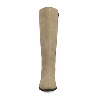 Journee Collection Womens Devri Stacked Heel Dress Boots