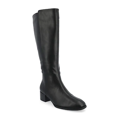 Journee Collection Womens Devri-Wc Wide Calf Stacked Heel Dress Boots