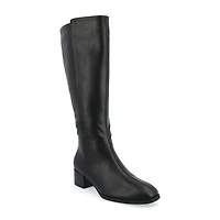 Journee Collection Womens Devri-Wc Wide Calf Stacked Heel Dress Boots