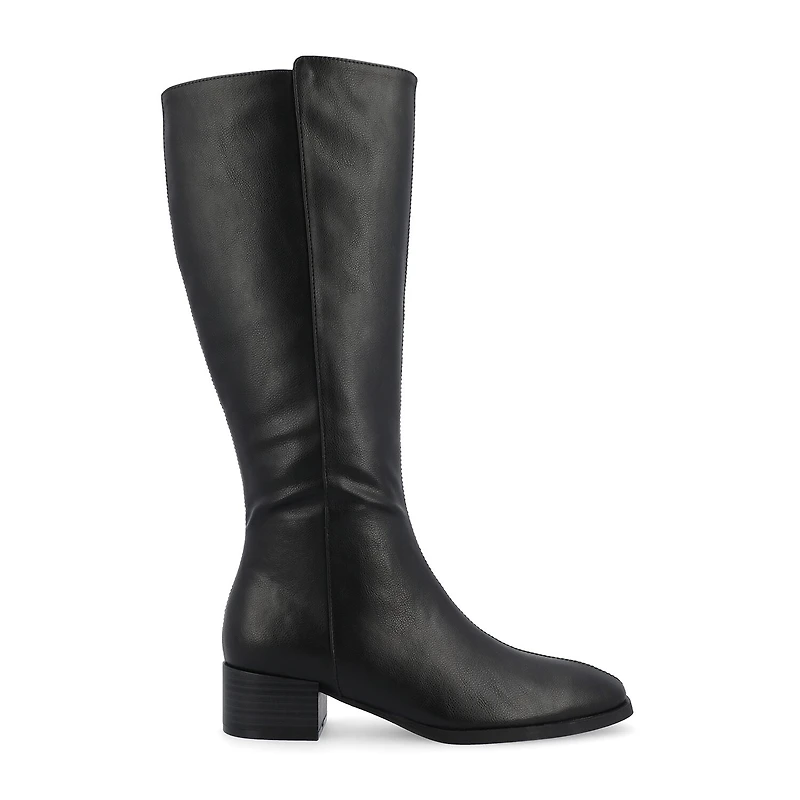 Journee Collection Womens Devri-Wc Wide Calf Stacked Heel Dress Boots
