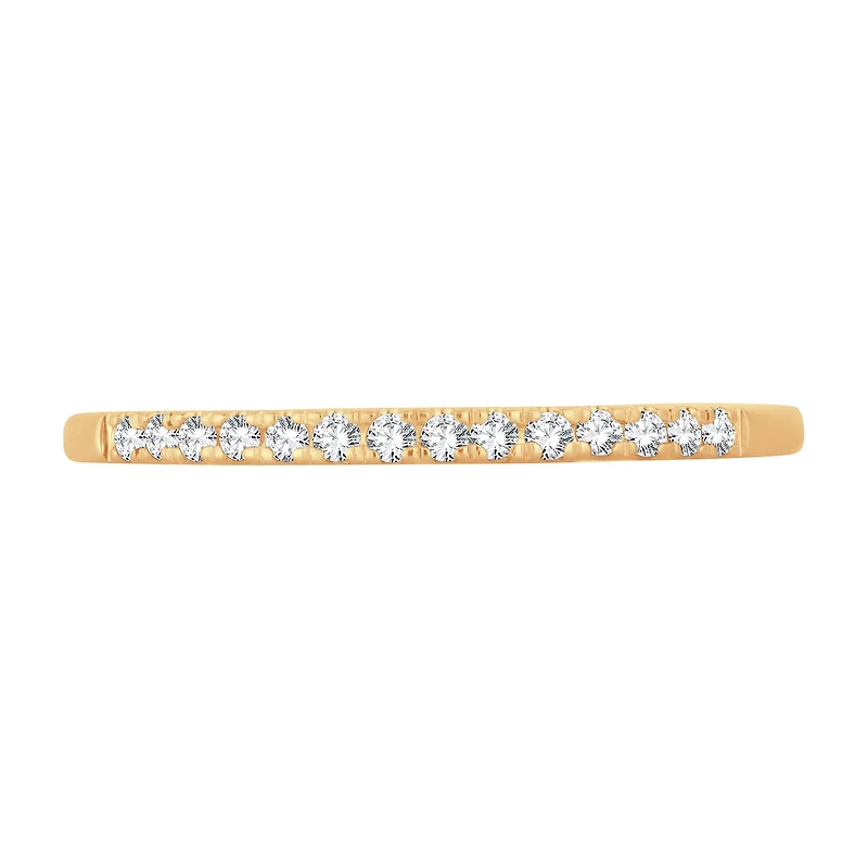 Womens 1/ CT. T.W. Natural White Diamond 10K Gold Wedding Band