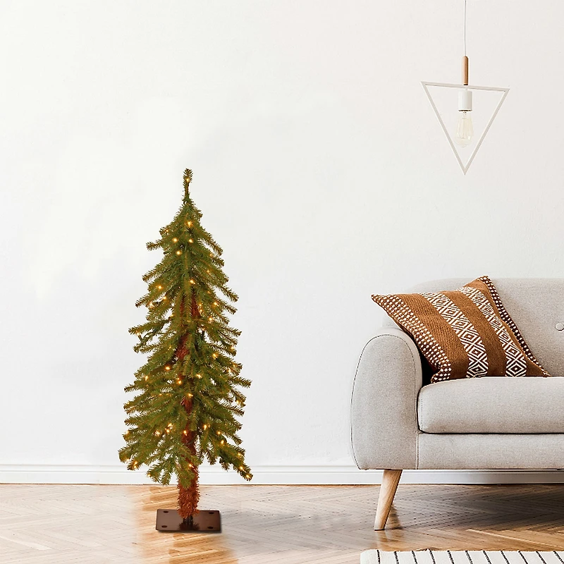 National Tree Co. Hickory Cedar 3 Foot Pre-Lit Cedar Christmas Tree