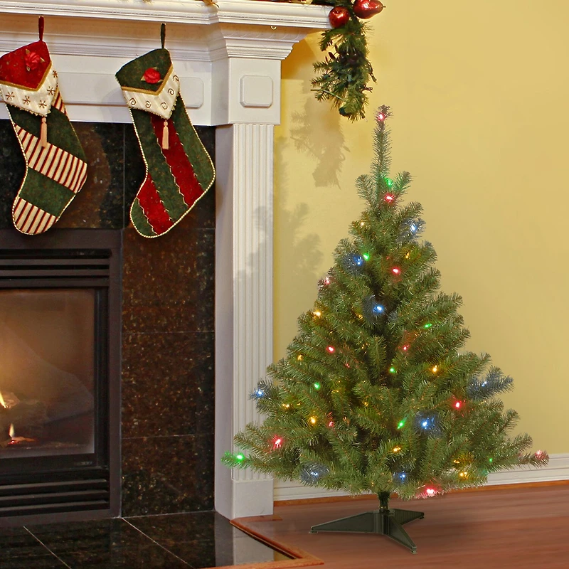 National Tree Co. Kincaid Spruce 4 Foot Pre-Lit Spruce Christmas Tree