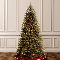 National Tree Co. North Valley Spruce Hinged 6 1/2 Foot Pre-Lit Spruce Christmas Tree
