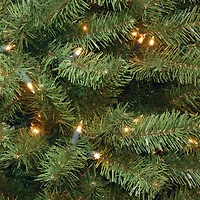 National Tree Co. North Valley Spruce Hinged 6 1/2 Foot Pre-Lit Spruce Christmas Tree