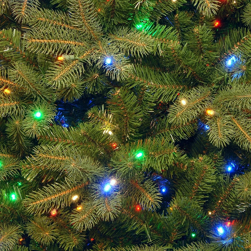 National Tree Co. Downswept Douglas Fir Hinged 7 1/2 Foot Pre-Lit Fir Christmas Tree