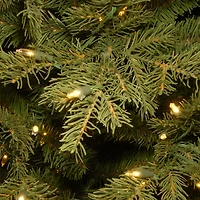 National Tree Co. Nordic Spruce Hinged 7 1/2 Foot Pre-Lit Spruce Christmas Tree