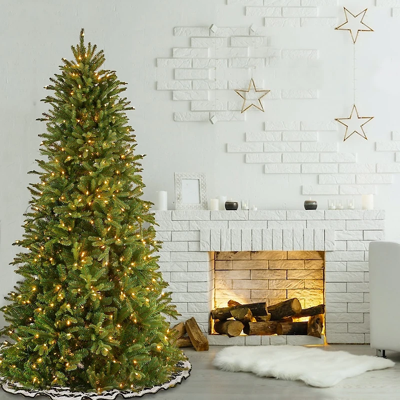 National Tree Co. Tiffany Fir Slim 7 1/2 Foot Pre-Lit Fir Christmas Tree