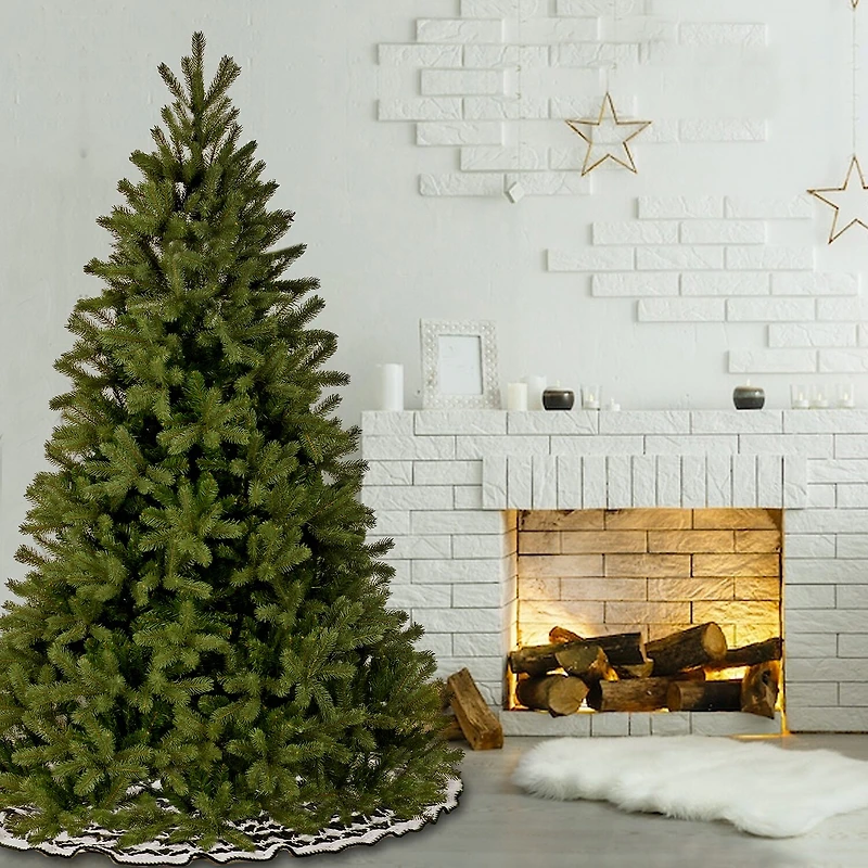 National Tree Co. "Feel-Real" Downswept Douglas Fir Hinged 7 1/2 Foot Fir Christmas Tree