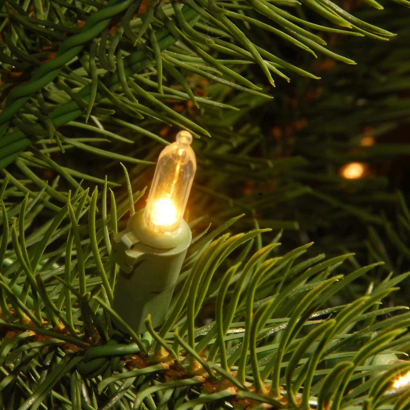 National Tree Co. Downswept Douglas Fir Hinged Foot Pre-Lit Fir Christmas Tree