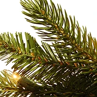 National Tree Co. Grande Fir Hinged 7 1/2 Foot Pre-Lit Fir Christmas Tree