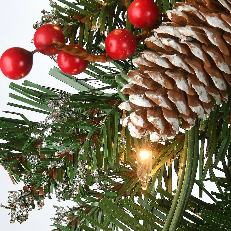 National Tree Co. Glittery Mountain Spruce Christmas Indoor Outdoor Garland
