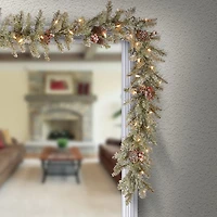 National Tree Co. Snow Splashed Dunhill  Fir Christmas Indoor Outdoor Garland