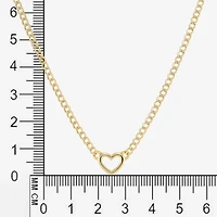 Gold Addiction Womens 14K Gold Heart 18 Inch Pendant Necklace