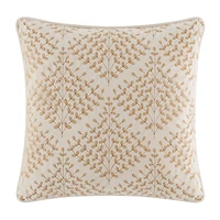 Rose Tree Emmaline Embroidered Square Throw Pillow