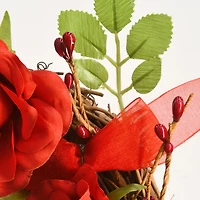 National Tree Co. 16" Valentine Heart Rose Décor Wall Sign