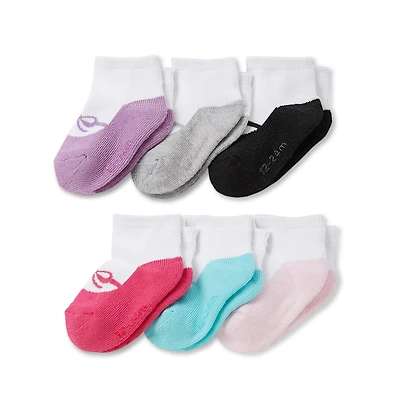 Piper & Jax Ballerina Baby Girls 6 Pair Crew Socks