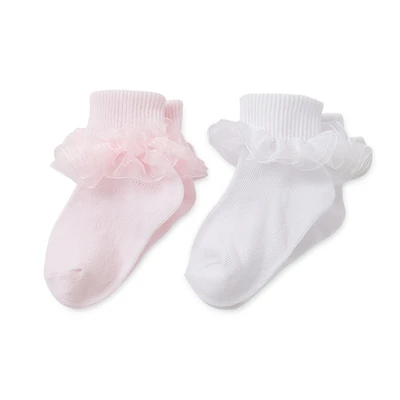 Piper & Jax Tutu Baby Girls 2 Pair Crew Socks