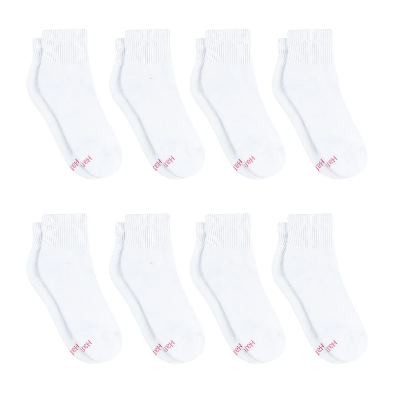 Hanes Cool Comfort Cushion Womens Multi-Pack 8 Pair Quarter Ankle Socks