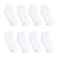 Hanes Cool Comfort Cushion Womens Multi-Pack 8 Pair Quarter Ankle Socks