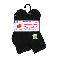 Hanes Cool Comfort Cushion Womens Multi-Pack 8 Pair Quarter Ankle Socks
