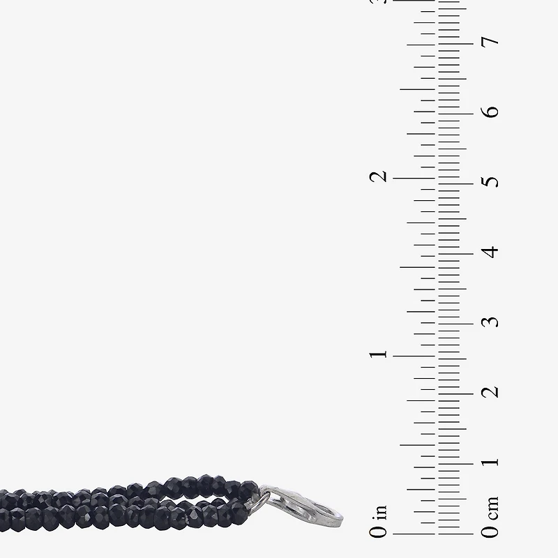 Genuine Tahitian Pearl and Black Spinel Bead Sterling Silver Necklace