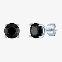 2 CT. T.W. Natural Black Diamond 10K Gold 6.5mm Round Stud Earrings