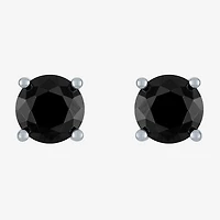 2 CT. T.W. Natural Black Diamond 10K Gold 6.5mm Round Stud Earrings