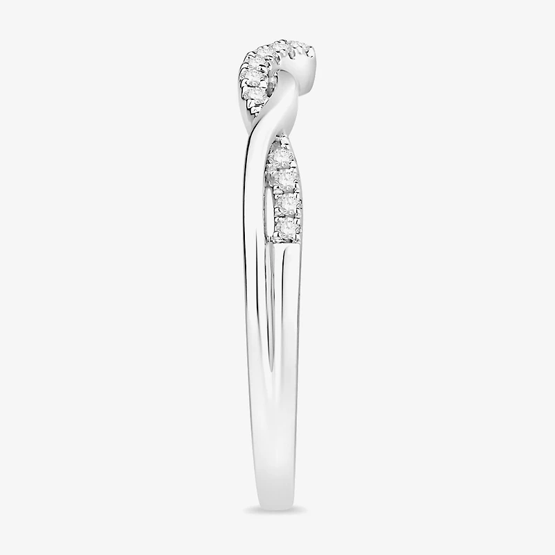 1/10 CT.T.W. Natural Diamond 10K or 14K White Gold Wedding Band