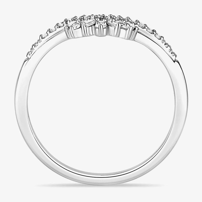 Womens 1/5 CT. Natural White Diamond 10K Gold Wedding Band