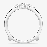 Womens 1/5 CT. Natural White Diamond 10K Gold Wedding Ring Guard