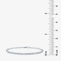 Yes, Please! (G-H / I1-I2) Womens Diamond Accent Lab Grown White Diamond Sterling Silver 18 Inch Tennis Bracelet