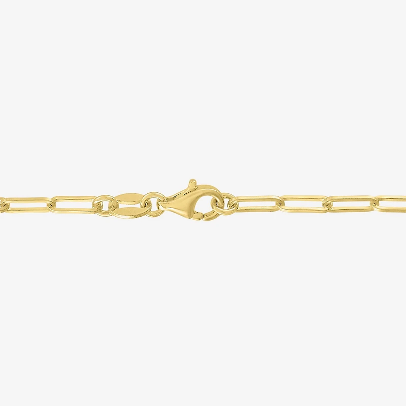 Yes, Please! (G-H / I1-12) Womens Diamond Accent Lab Grown White Diamond 14K Gold Over Silver Paperclip 18 Inch Pendant Necklace