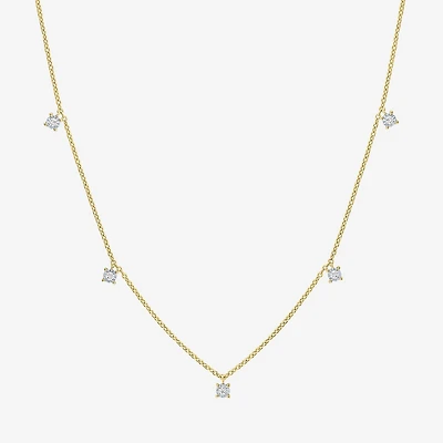 Diamond Addiction (G-H / Si2-I1) Womens 1/10 CT. T.W. Lab Grown White Sterling Silver 18 Inch Pendant Necklace