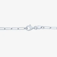 (G-H / I1-I2) Womens White Diamond Sterling Silver 13 Inch Tennis Necklace