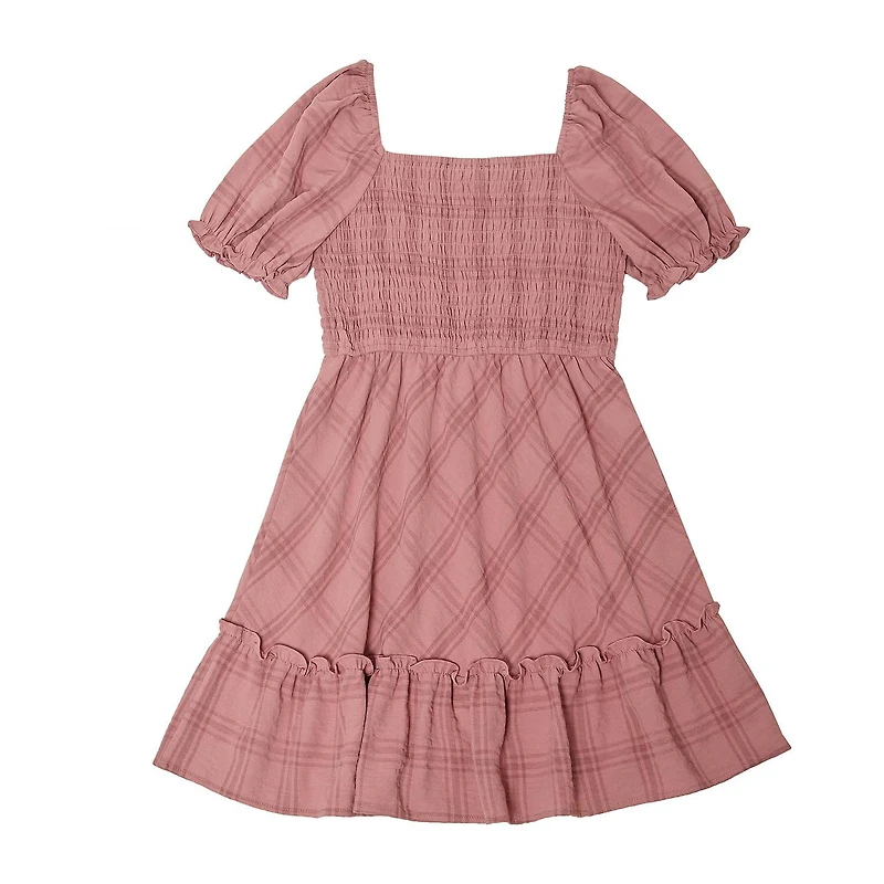 Trixxi Girl Big Kid Girls Belted Short Sleeve A-Line Dress